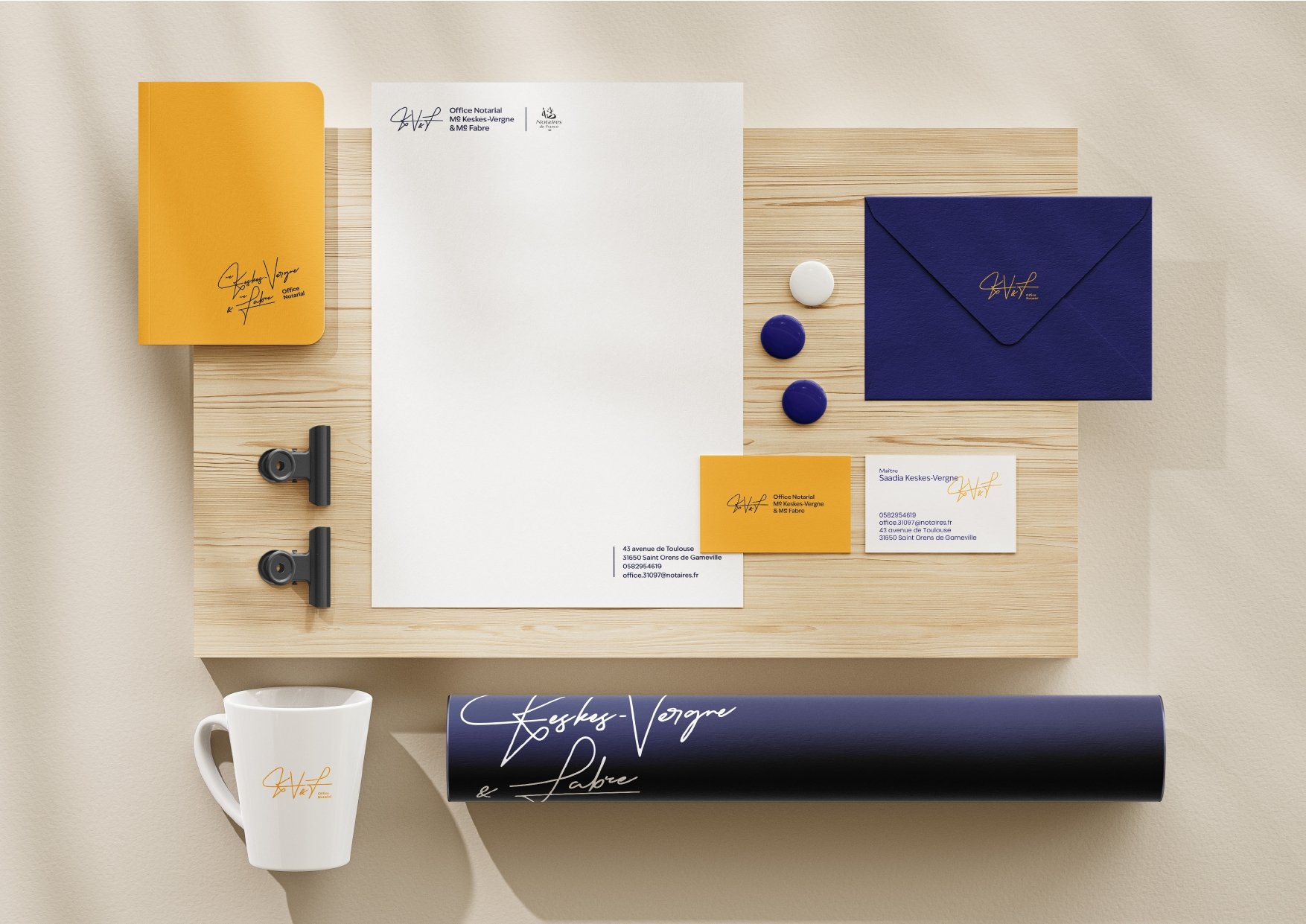 Détails du projet Office Notarial : Me Keskes-Vergne & Me Fabre